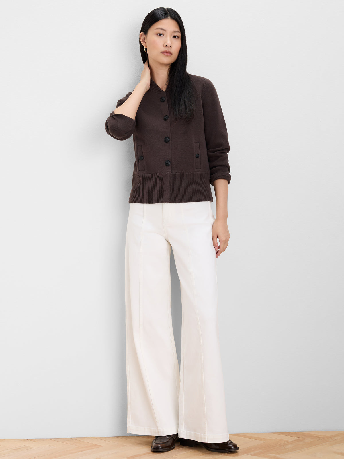 NIC+ZOE Knit Snap Bomber Jacket product