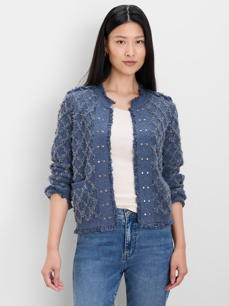 NIC+ZOE Diamond Fringe Knit Jacket product
