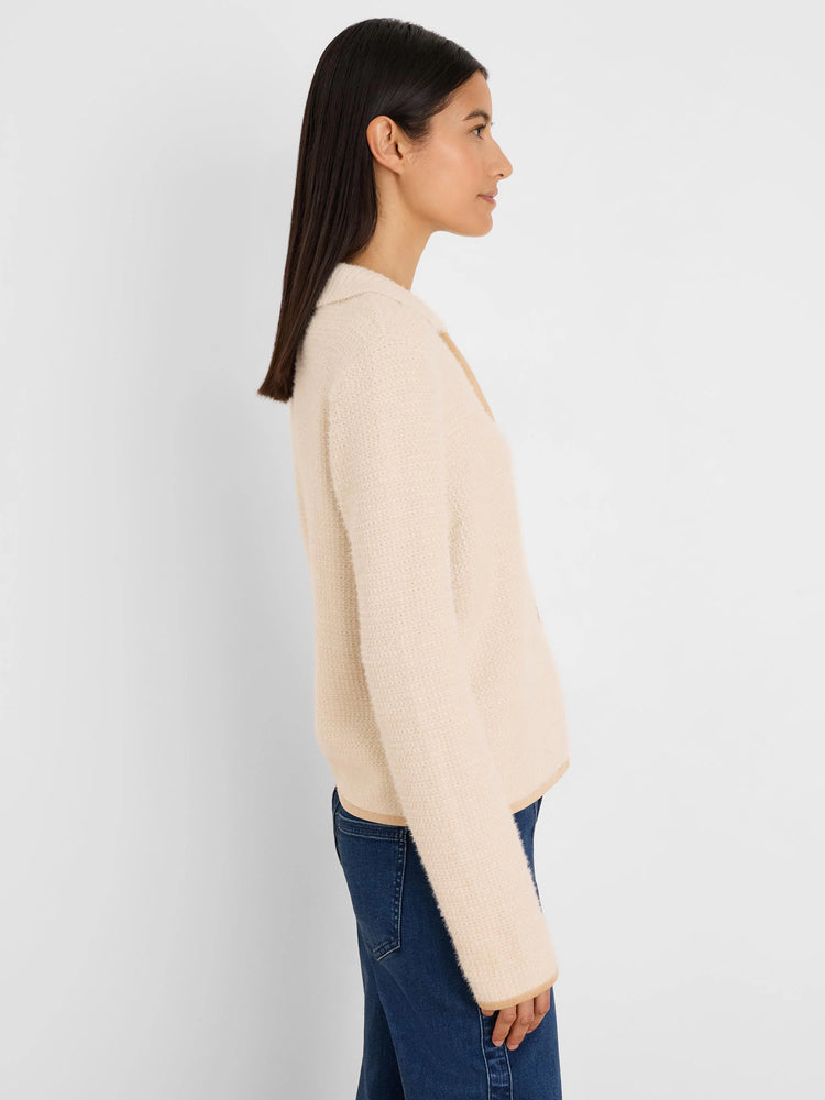Velvet Cord Knit Jacket in Psl
