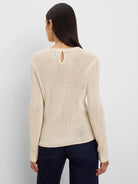 Diamond Stitch Mix Sweater in Cot