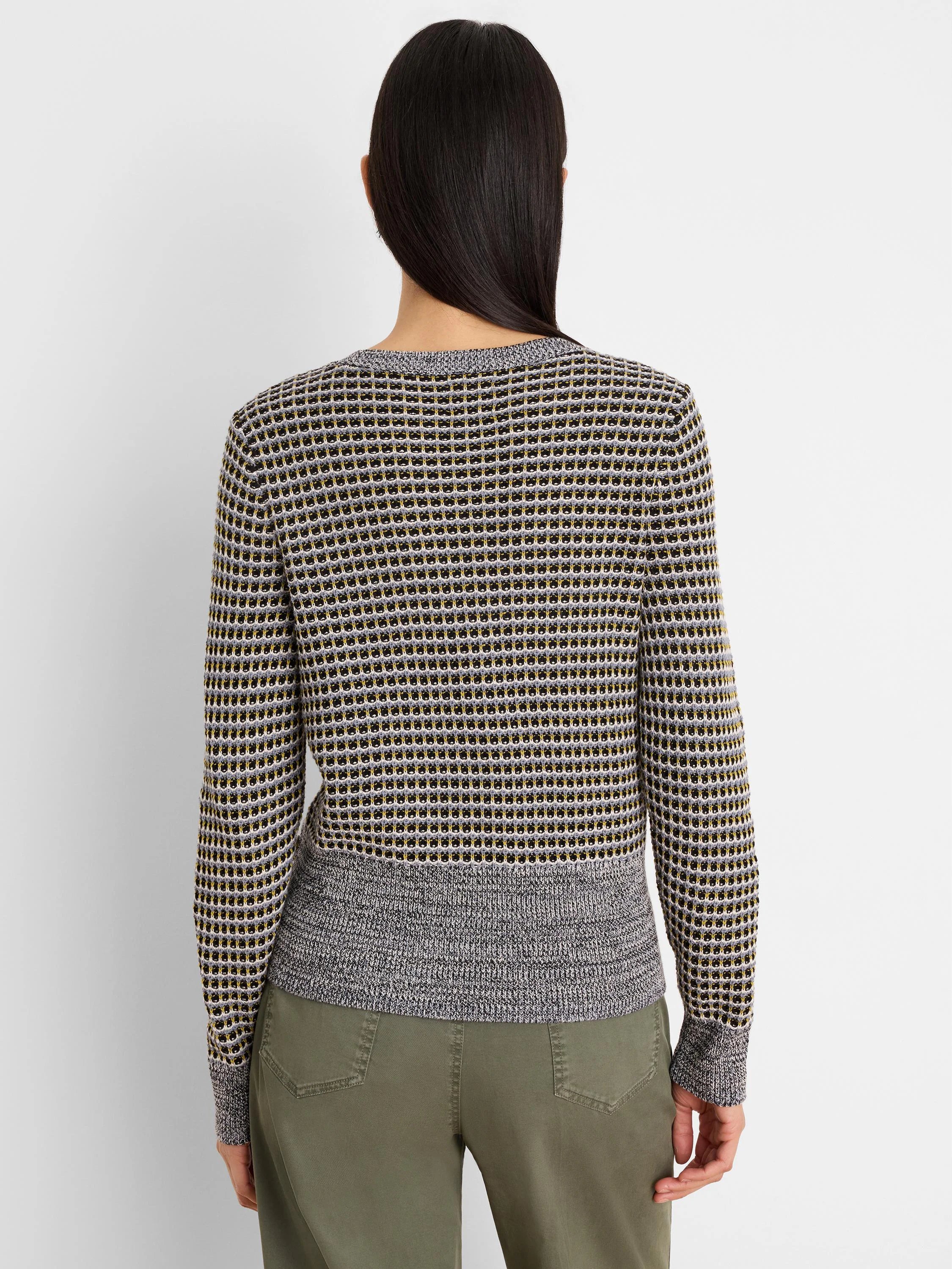 Marled Tuck Sweater in Blt