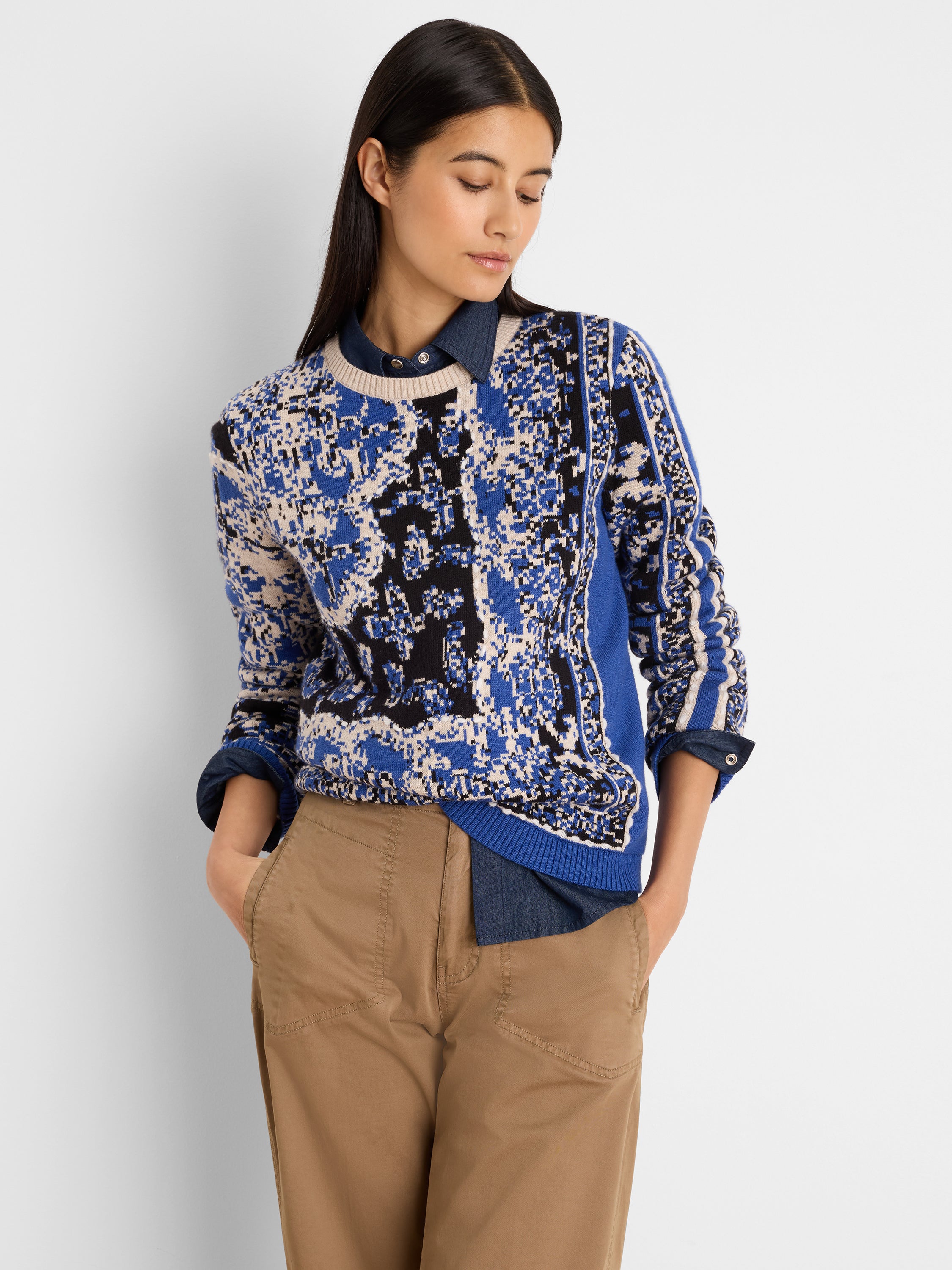 Bandana Jacquard Sweater