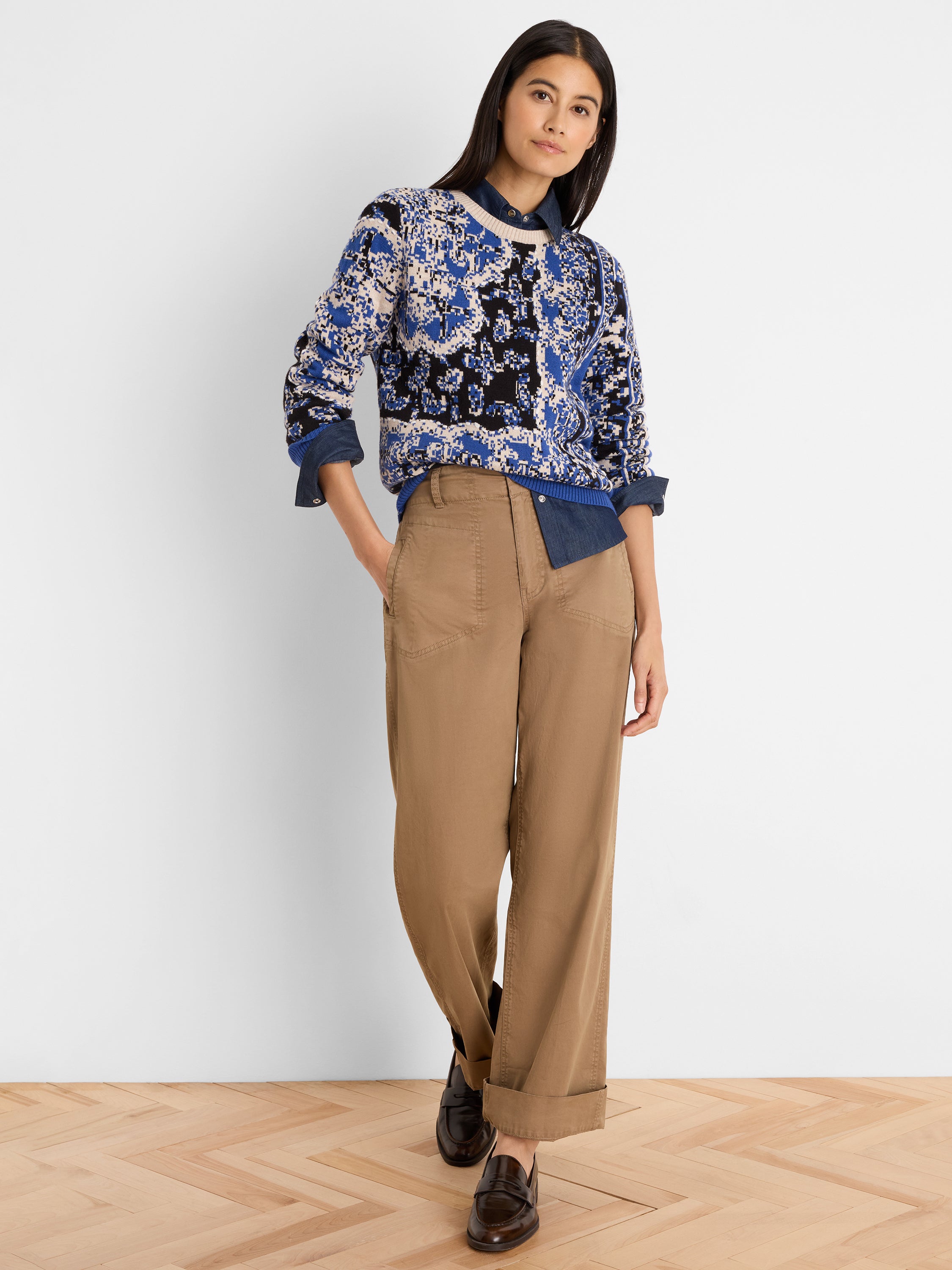 NIC+ZOE Bandana Jacquard Sweater product