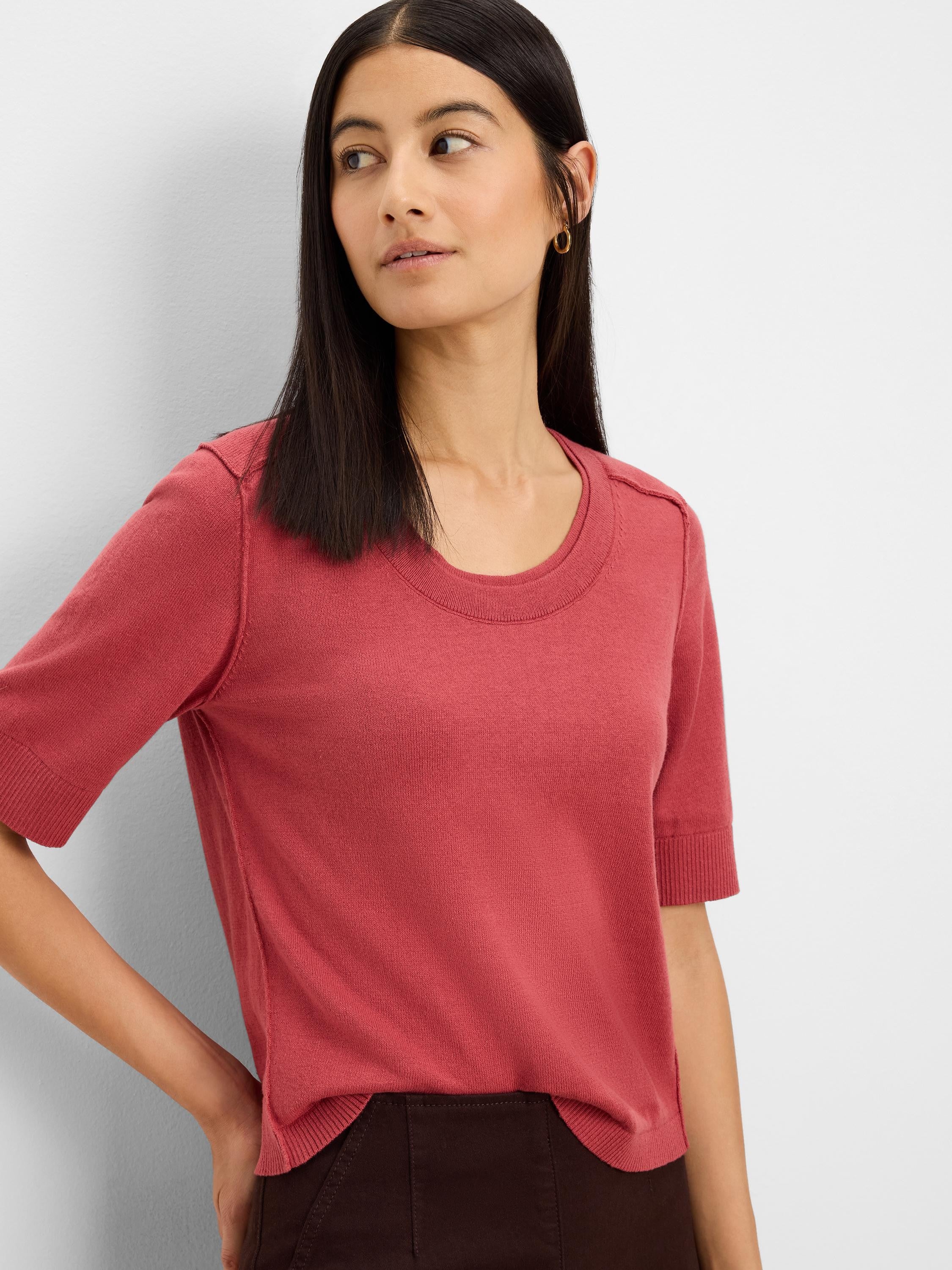 Pure Cotton Sweater Tee in Spi