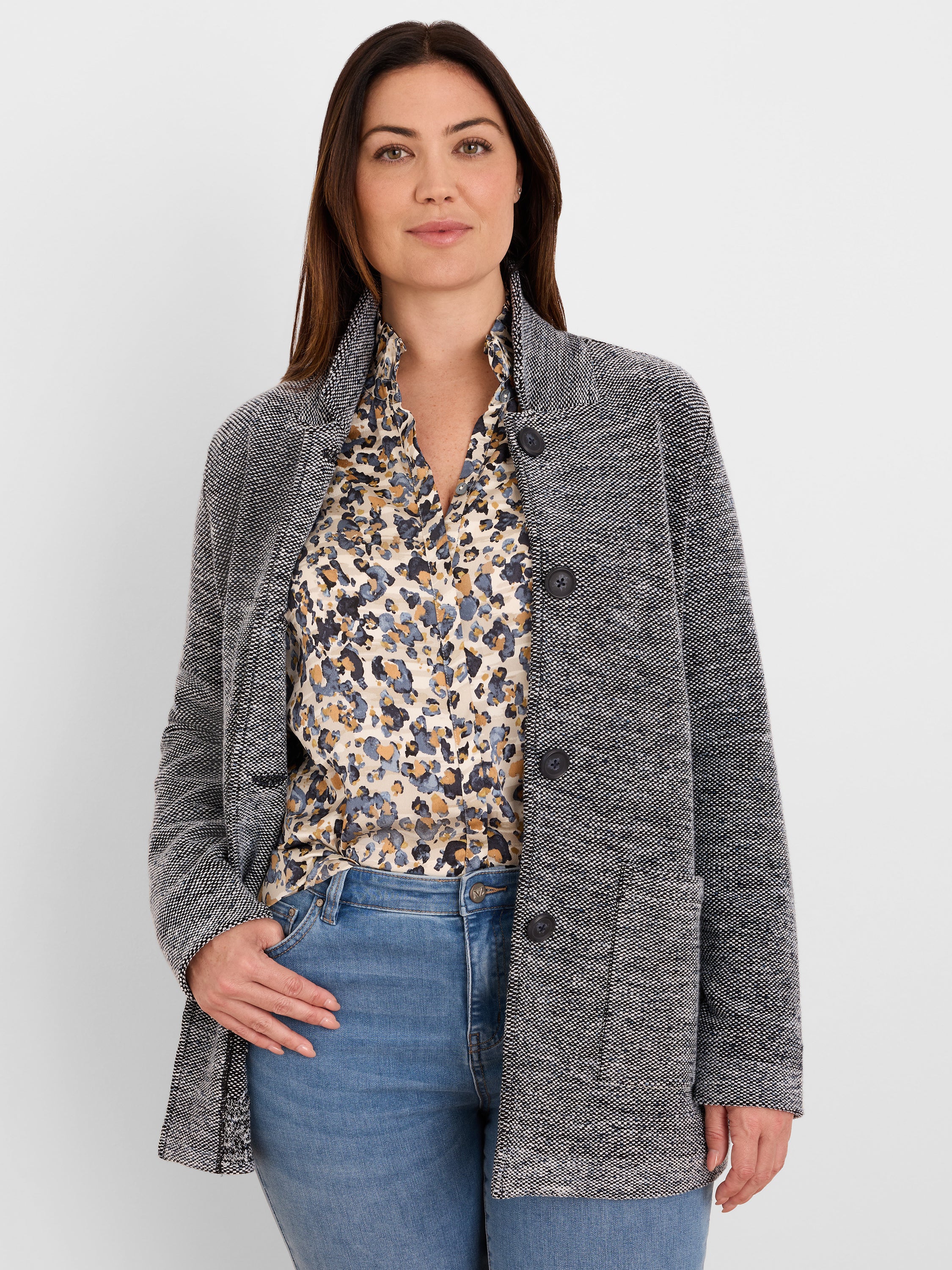 NIC+ZOE Tweed Stitch Sweater Jacket product