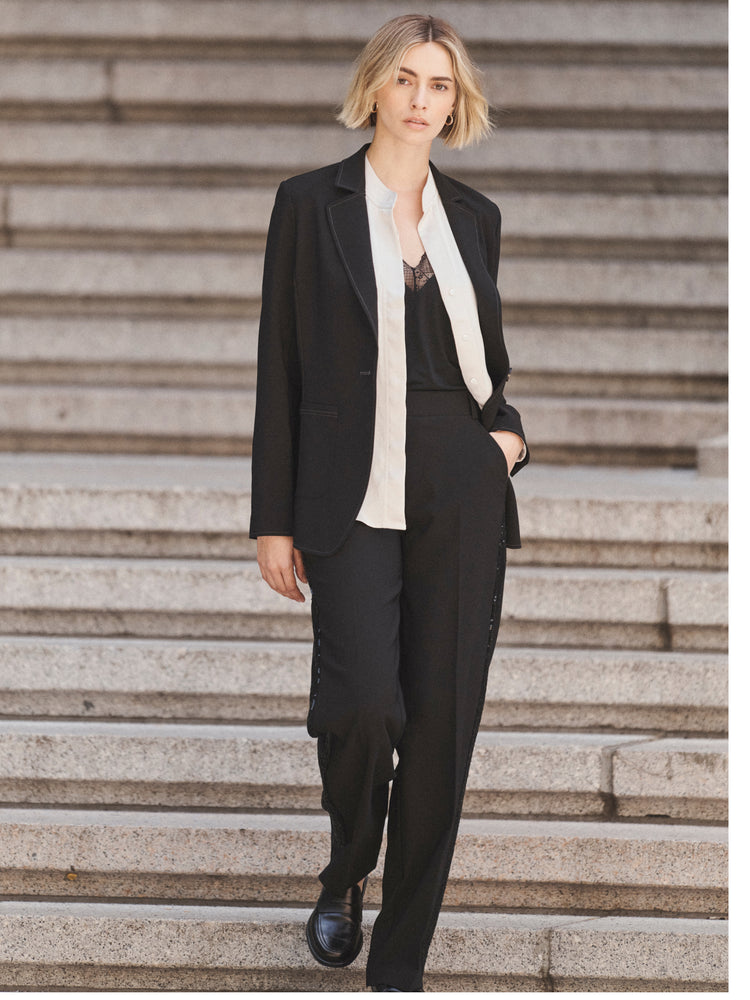 NIC+ZOE Lenox Sleek Stretch Sequin Tuxedo Pant product
