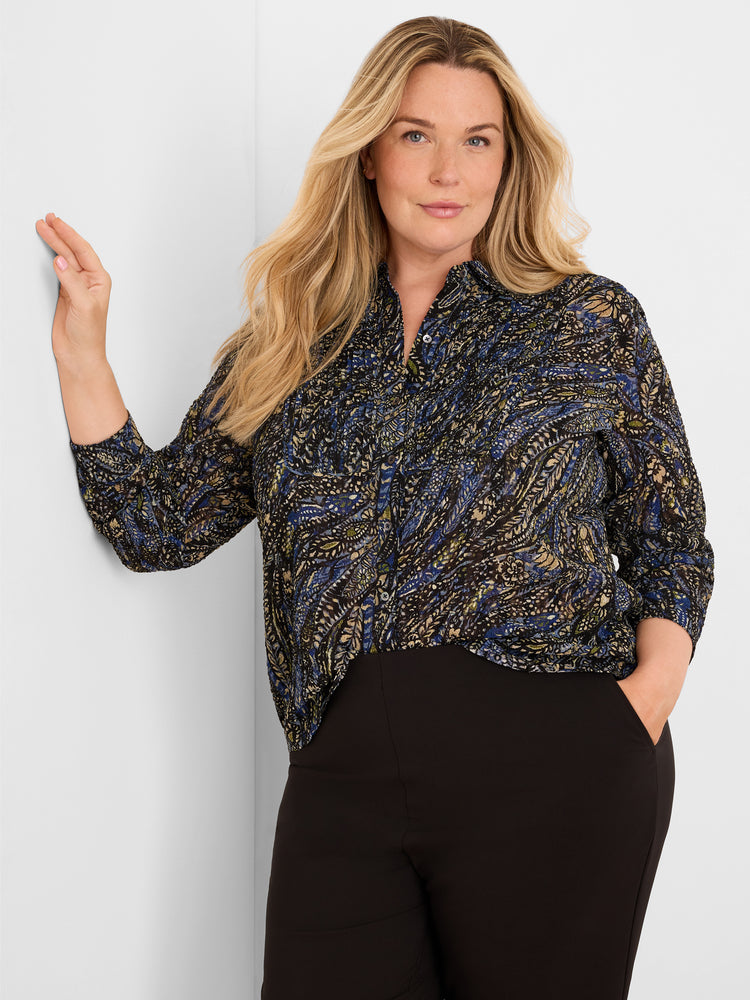 NIC+ZOE Portobello Paisley Chiffon Shirt product