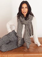 Hat Attack Bi Color Check Scarf in Blm