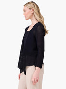 Mesh 4-way Cardigan in Blx