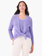 Mesh 4-way Cardigan in Lav