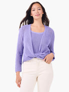 Mesh 4-way Cardigan in Lav