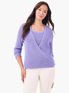 Mesh 4-way Cardigan in Lav