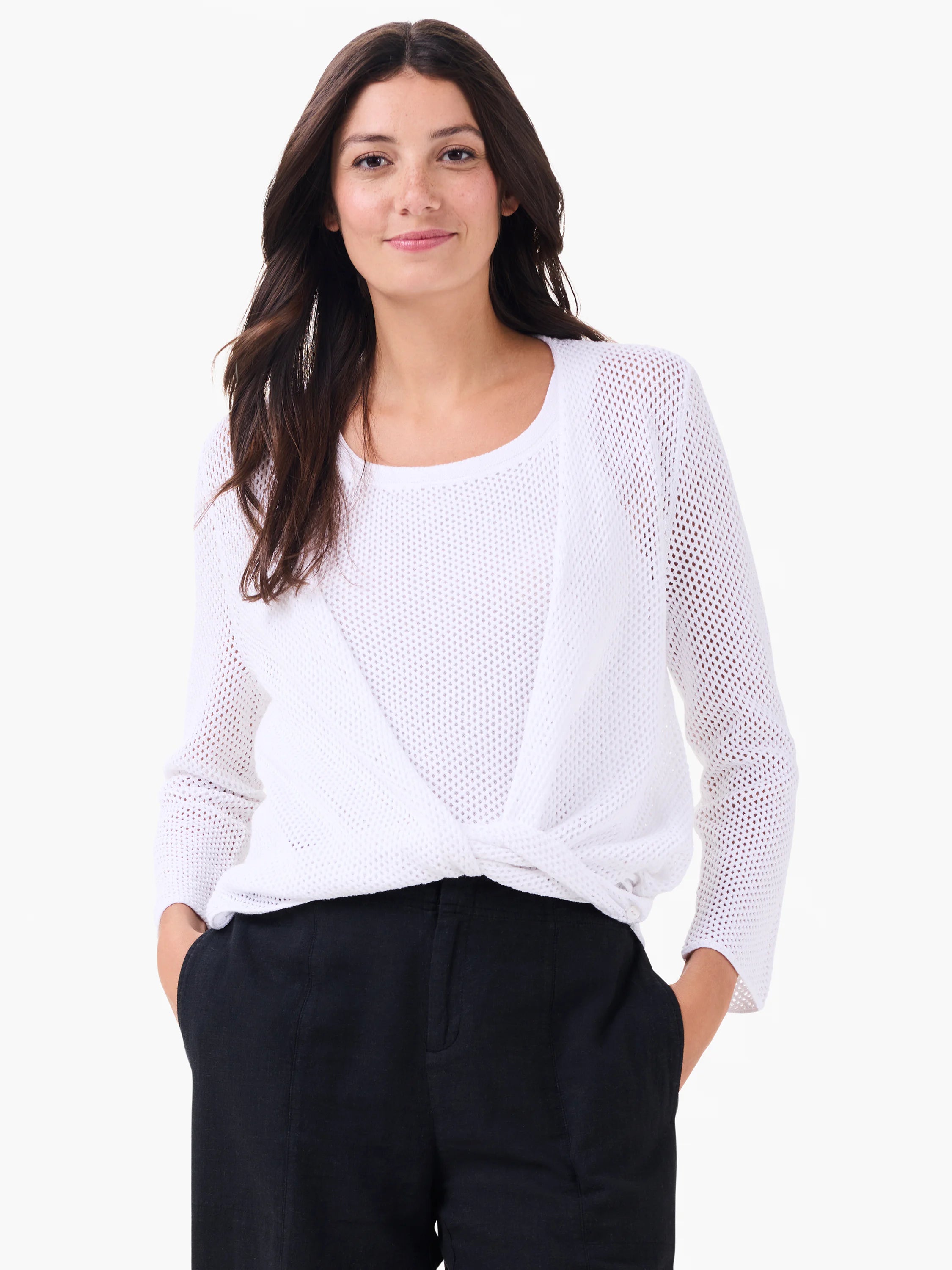 Mesh 4-way Cardigan in Pwh