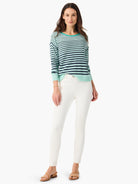 Striped Up Supersoft Sweater in Aql