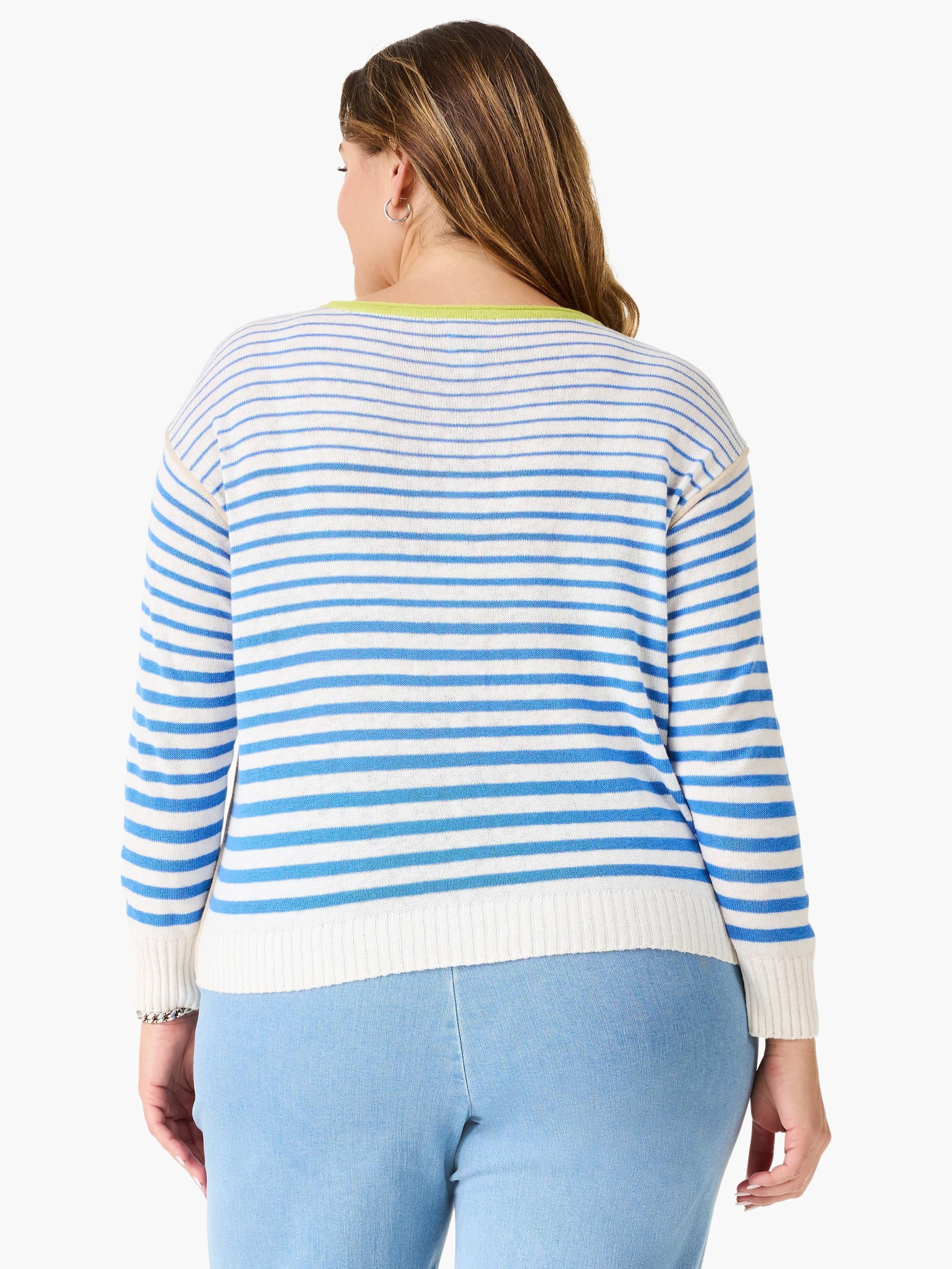 Striped Up Supersoft Sweater in Blt