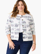 Circle Sequence Knit Jacket in Cem