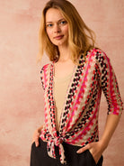 Pixel Sunset 4-way Cardigan in Pkm