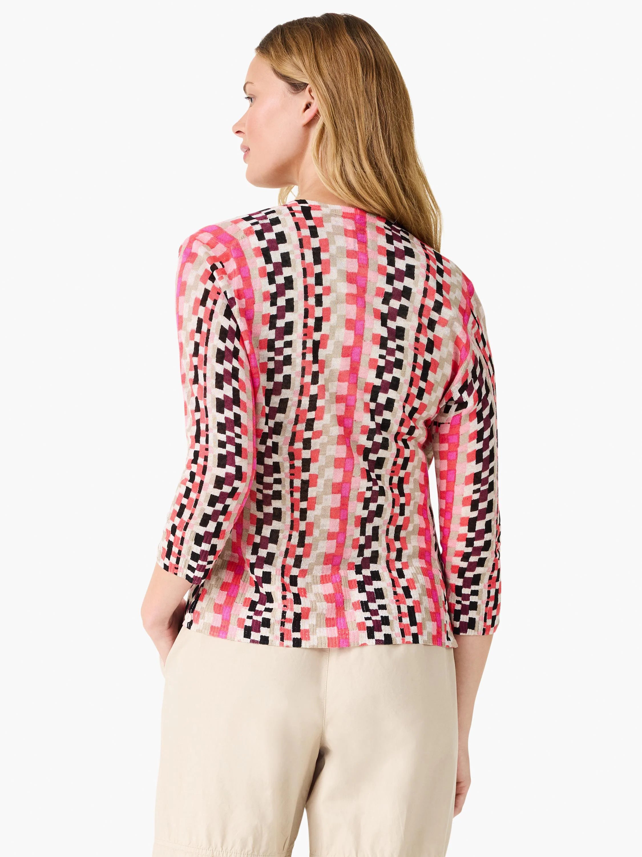 Pixel Sunset 4-way Cardigan in Pkm