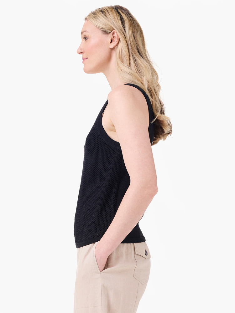 Mesh Stitch Tank in Blx