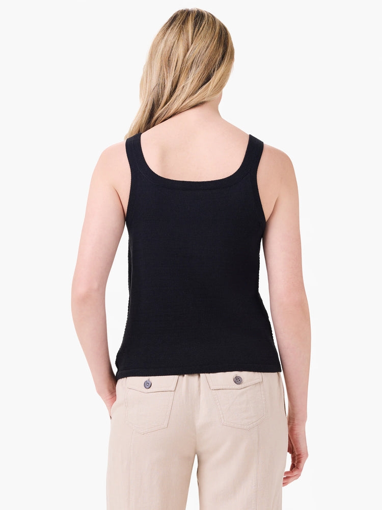 Mesh Stitch Tank in Blx