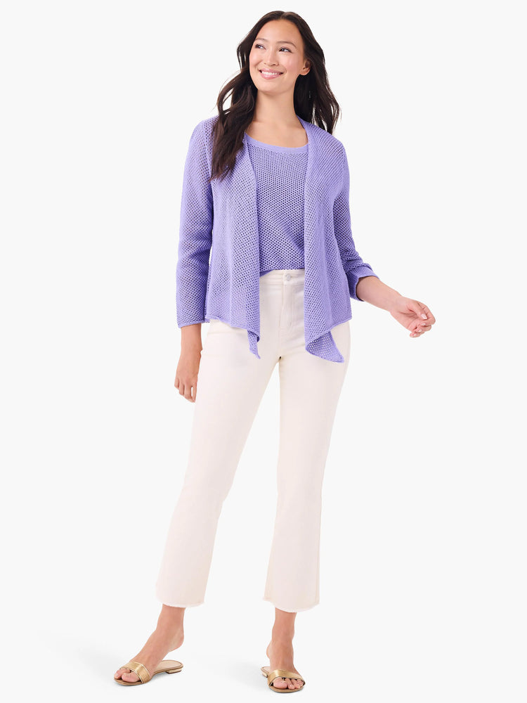 Mesh Stitch Tank in Lav