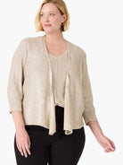 Subtle Sparkle 4-way Cardigan in Brw
