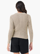 Tape Yarn Button Cardigan in Brw