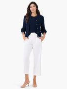 Tape Yarn Button Cardigan in Did