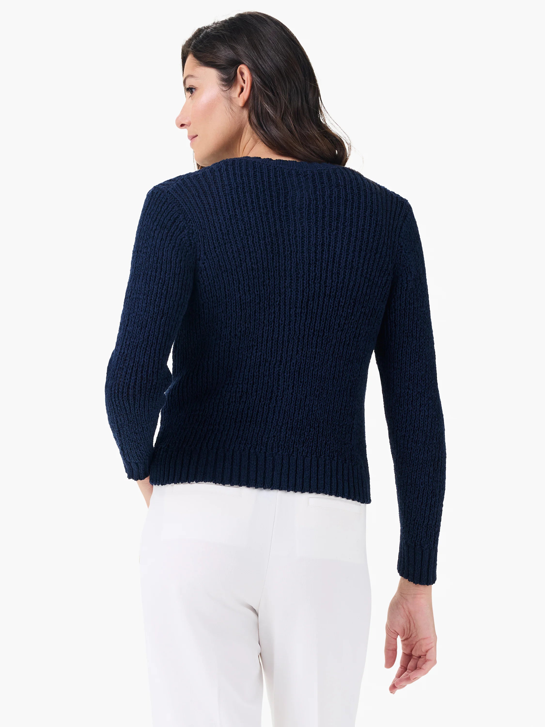 Tape Yarn Button Cardigan in Did