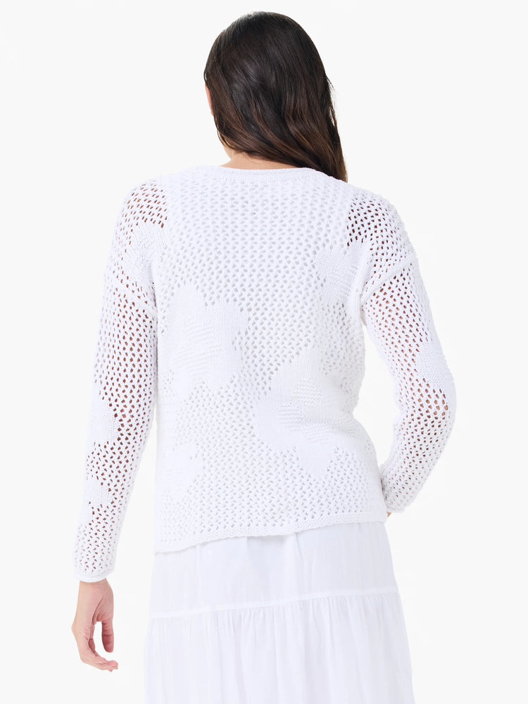Crochet Bloom Sweater in Pwh