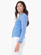 Utility Fringe Mix Knit Jacket in Trb