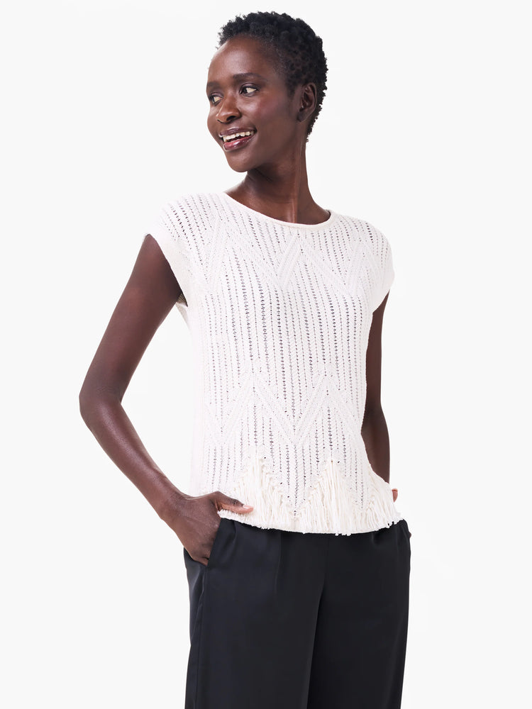 Textured Swing Sweater in Clc