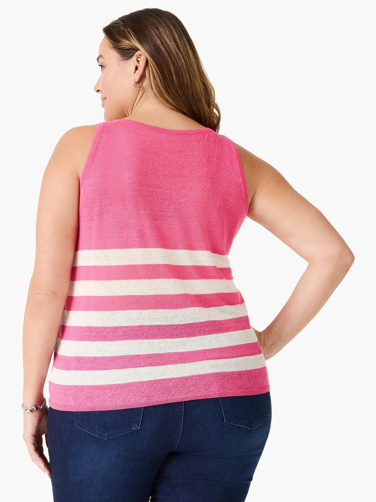 Featherweight Striped Tank in Pkm