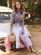 Cotton Tiered Skirt in Pwh