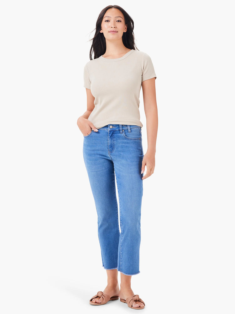 26" Mid Rise Demi Boot Jeans in Hor