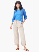 28" Poplin Parachute Ankle Pant in Brw