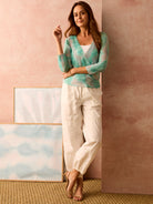 28" Poplin Parachute Ankle Pant in Pwh