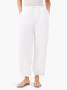28" Poplin Parachute Ankle Pant in Pwh