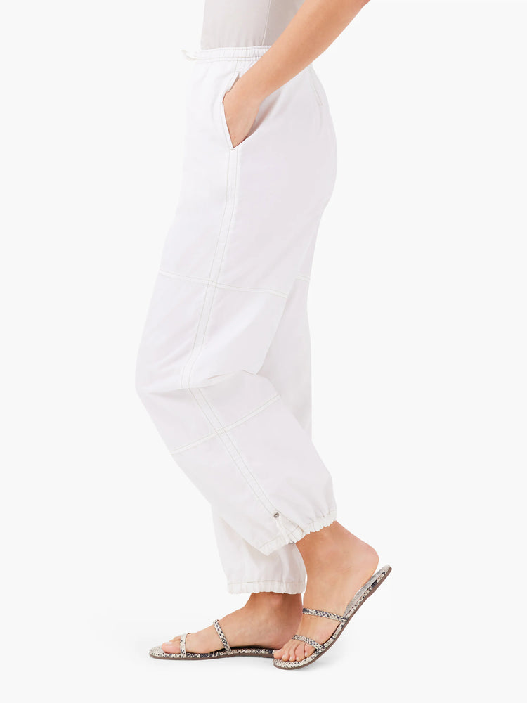 28" Poplin Parachute Ankle Pant in Pwh