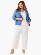Avenue Summer Wide-leg Crop Trouser in Clc