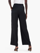30.5" Crepe Wide Leg Pant in Blx