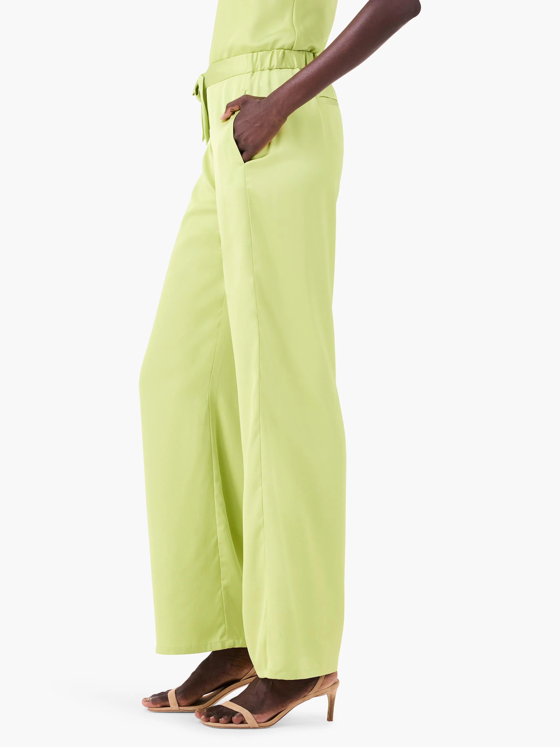 30.5" Crepe Wide Leg Pant in Ghp