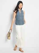 Coastal Geo Knit Tank in Blt