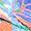 Soft, pastel blend of blues, pinks, and greens.  Subtle, blurred texture; slightly faded appearan...