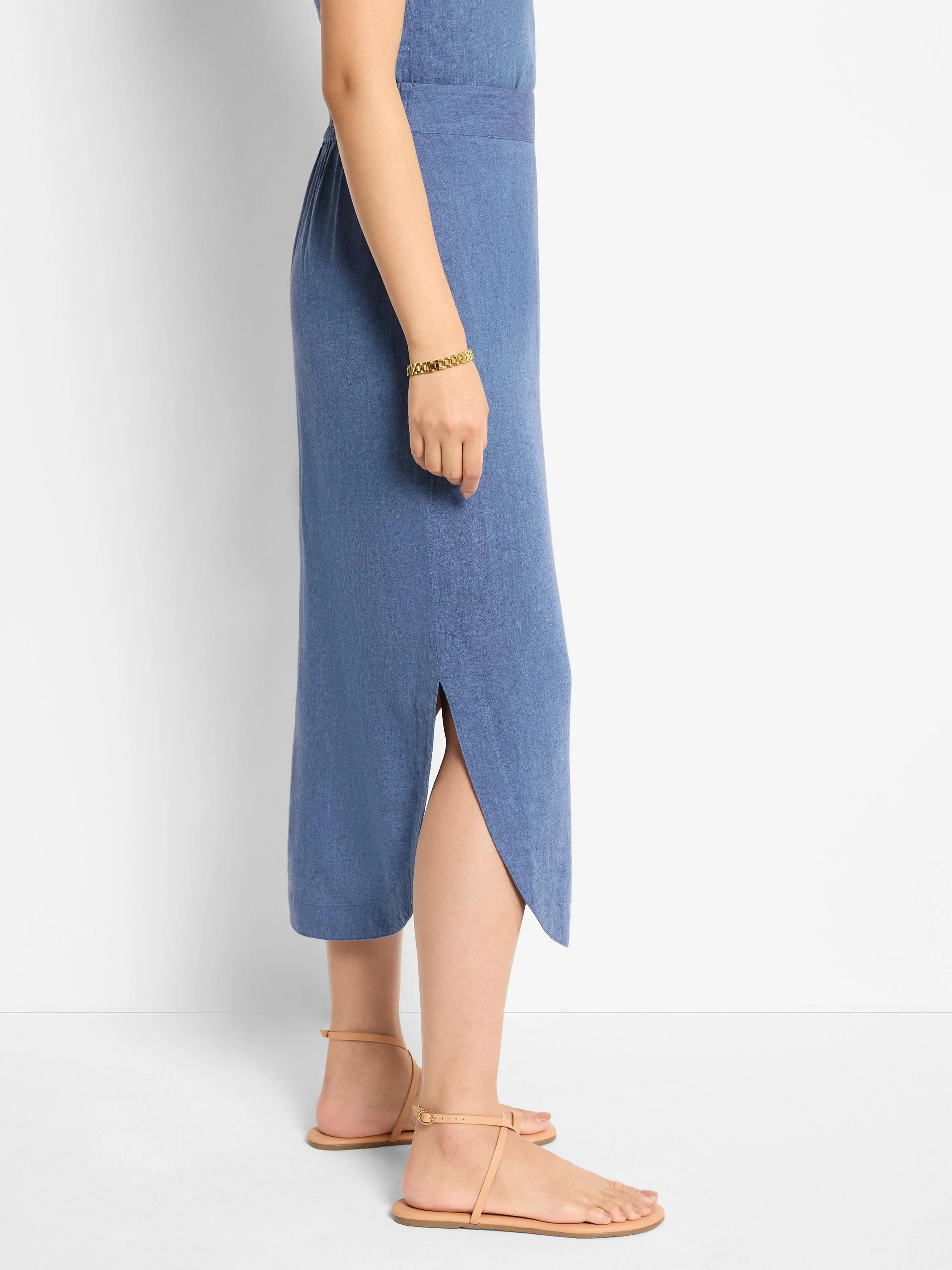 Rumba Linen Dip Skirt