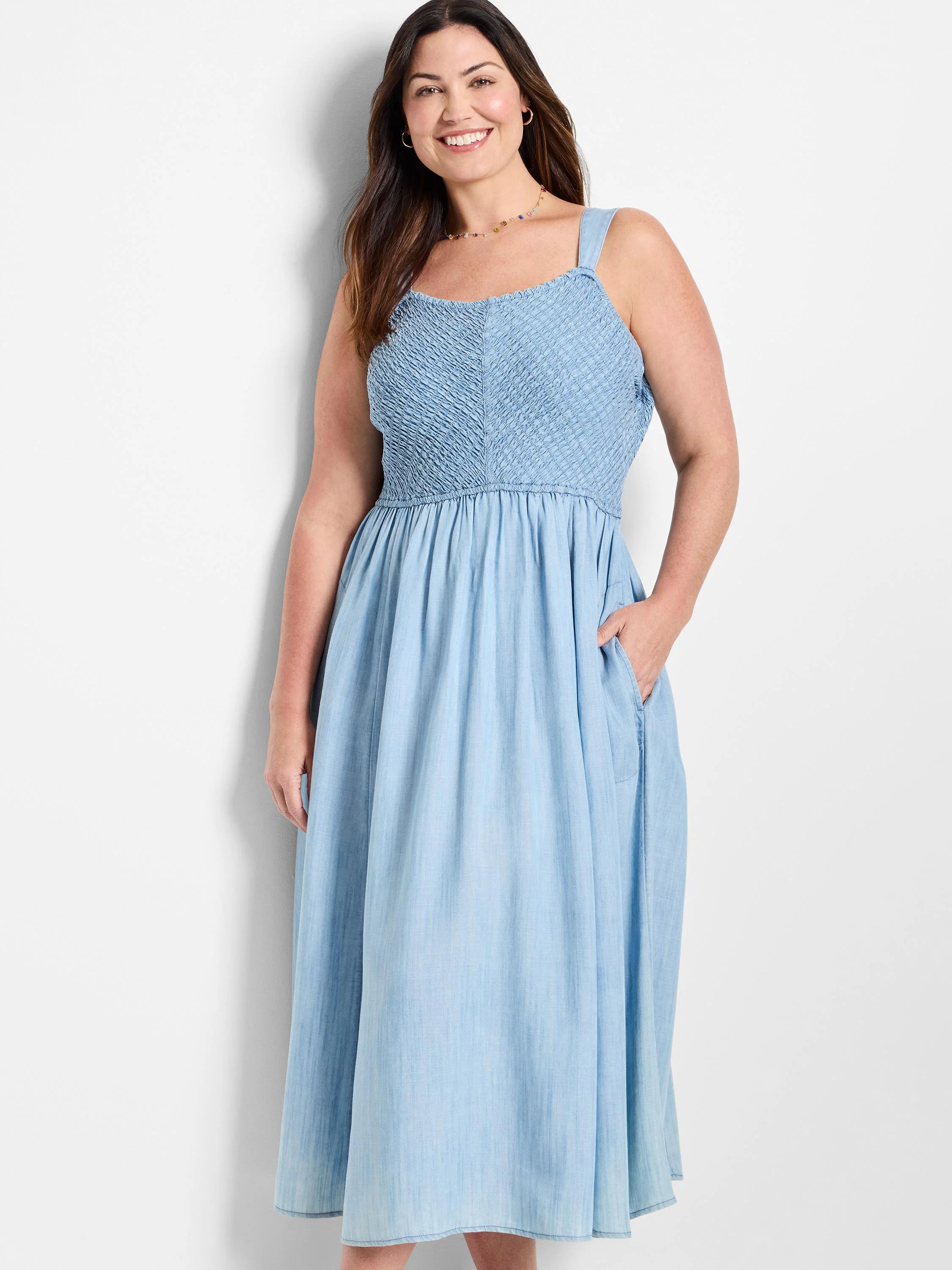 (取寄) ニックゾー レディース デニム サラ ドレス NIC+ZOE women Denim Sarah Dress Mid Wash Denim Sarah Dress