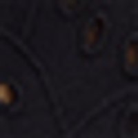 Dark navy fabric with subtle embossed swirls and small golden brown cutouts.