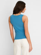 Perfect Knit Rib Scoop Tank in Buc
