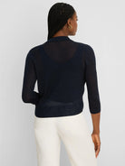 Featherknit Collared Cardigan in Did