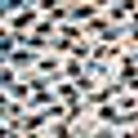 Mottled light blue, cream, white with dark specks. Rough, irregular texture, like speckled stone.